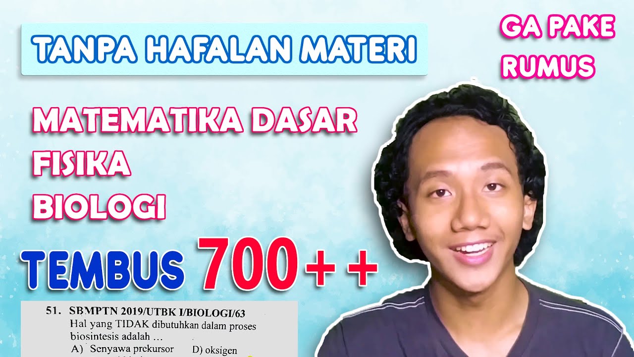 STRATEGI NEMBAK SOAL UTBK TKA SAINTEK DENGAN LOGIKA | NGERJAIN SOAL  SBMPTN SAINTEK GA PERLU RUMUS