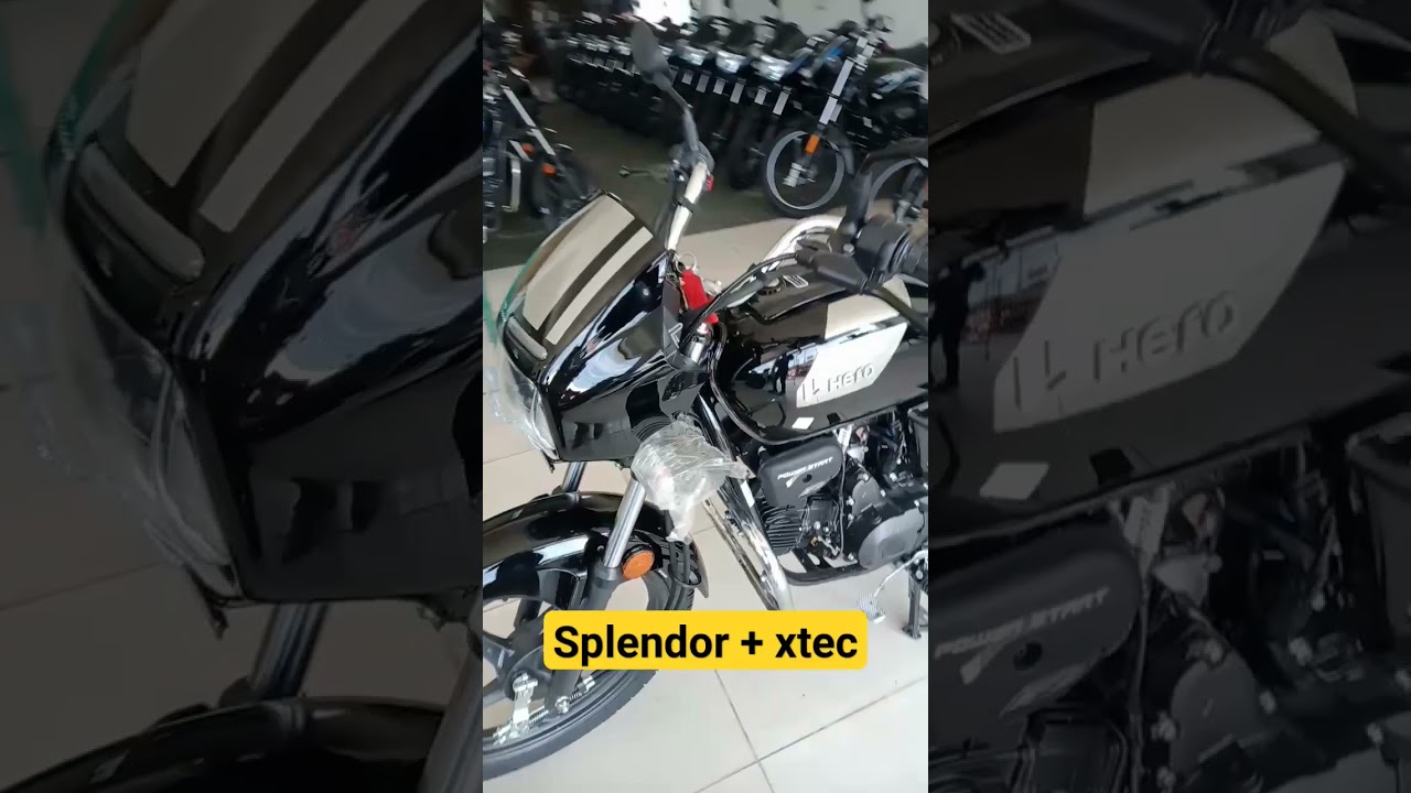 Splendor + xtec bike black silver colour bike #viral#shortvideo#bike