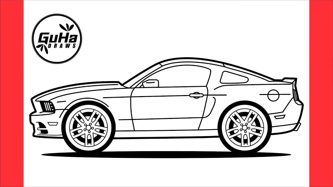 How to Draw a Ford Mustang GT (So Easy!) | Simple Drawing Tutorial