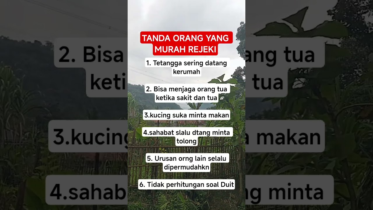 TANDA-TANDA ORANG MURAH REZEKI#motivasi#katahatimotivasi#shortvideo