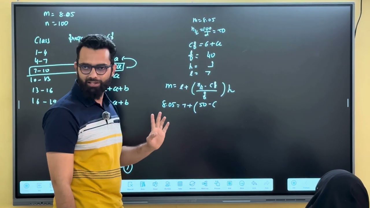 NCERT CLASS 10MATHS CHAPTER 13 FINDING MISSING FREQUENCY WHEN MEDIAN IS GIVEN