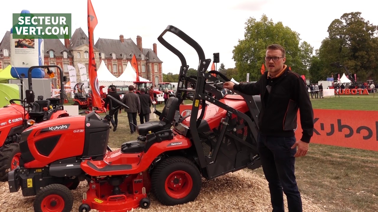 KUBOTA EUROPE S.A.S. : Quentin REVOY, nouveaux Tracteurs de tonte G231 et G261 à SALONVERT 2020
