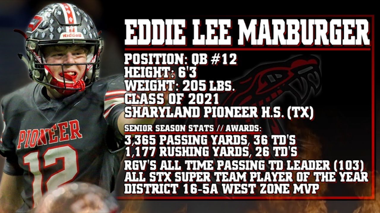 Eddie Lee Marburger [QB] Senior Highlights