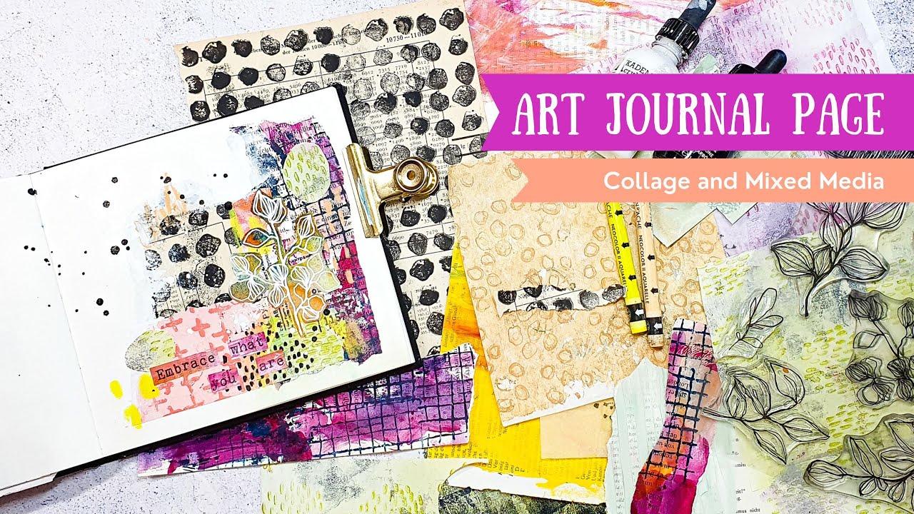 Art Journal Page Tutorial - Mixed Media & Collage Fodder