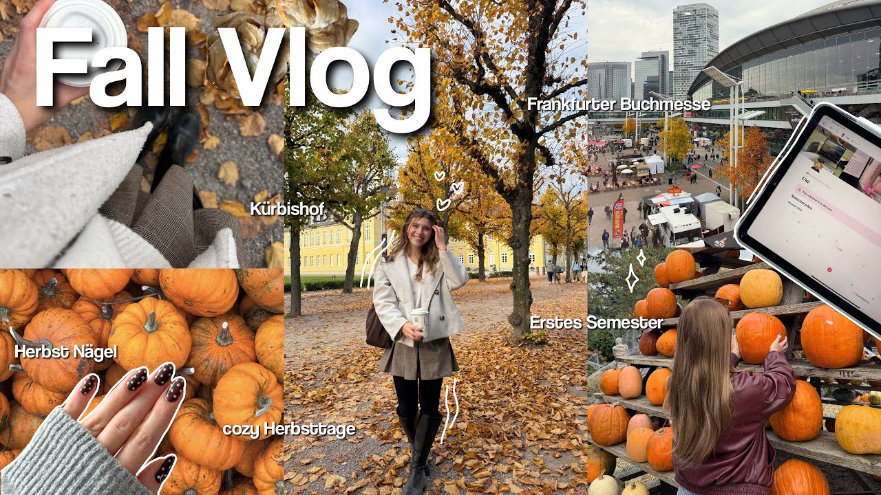 Herbst Vlog | erstes Master Semester, Frankfurter Buchmesse, Kürbishof & mehr✨🍂