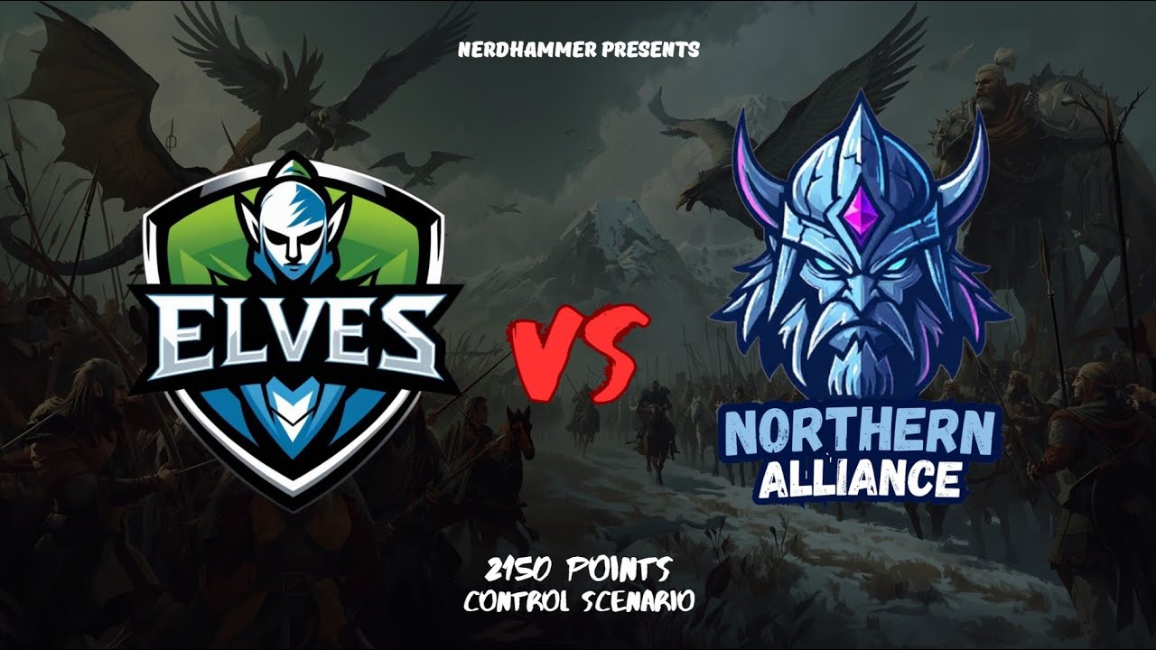 Kings of War 4th Edition Battle Report Elves vs. Northern Alliance 2150 points Control Scenario!