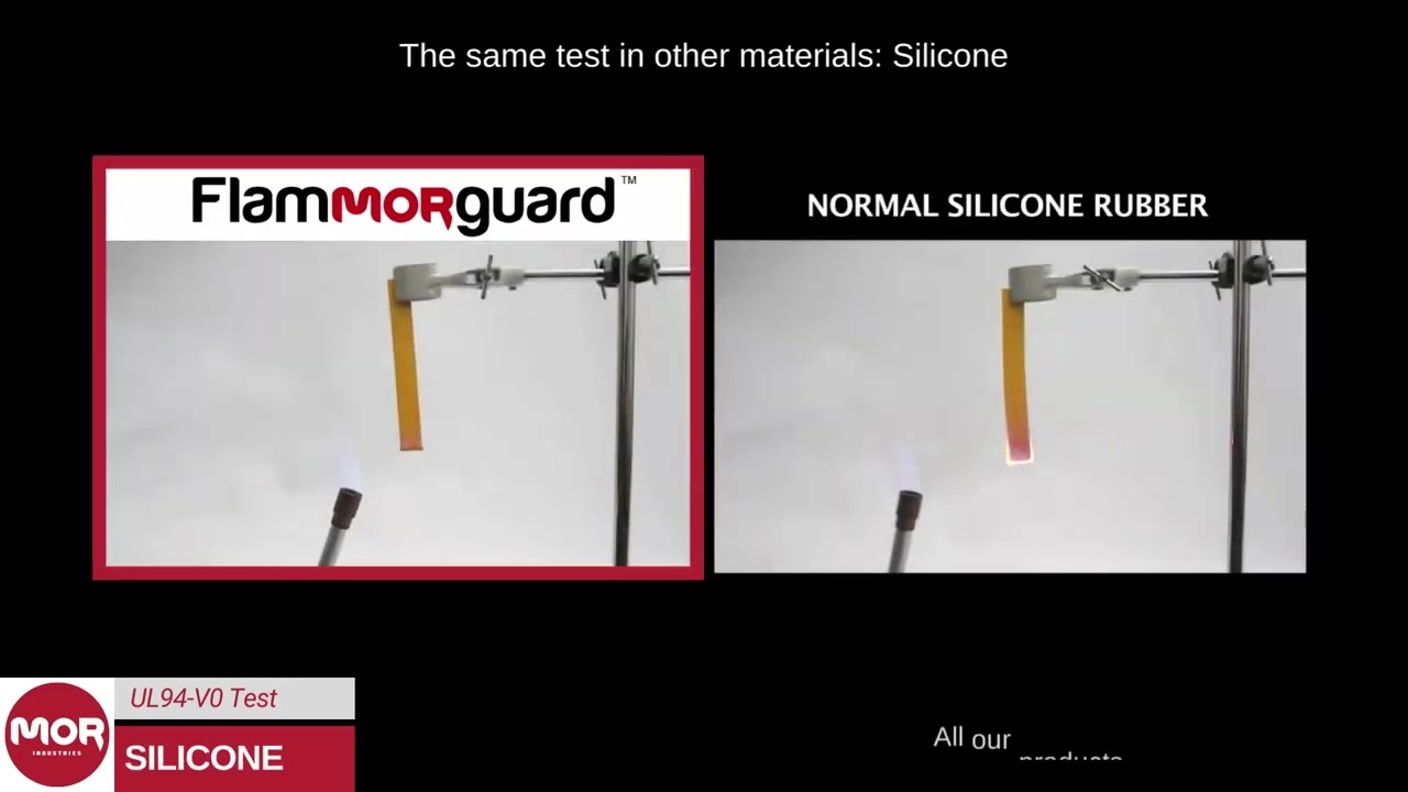 Fire Retardant Rubber Flammorguard  test