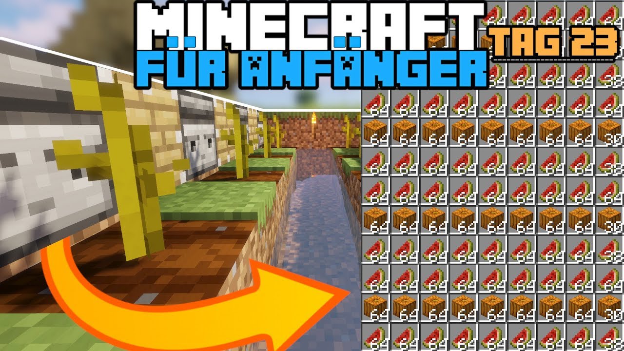 Wie baut man eine Kürbisfarm in Minecraft 1.14 | Minecraft für Anfänger Tag 23