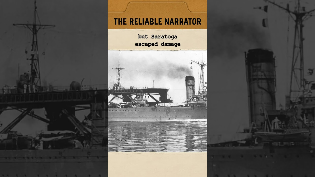 Авианосец USS Saratoga, потопивший Рюдзё #ww2 #история