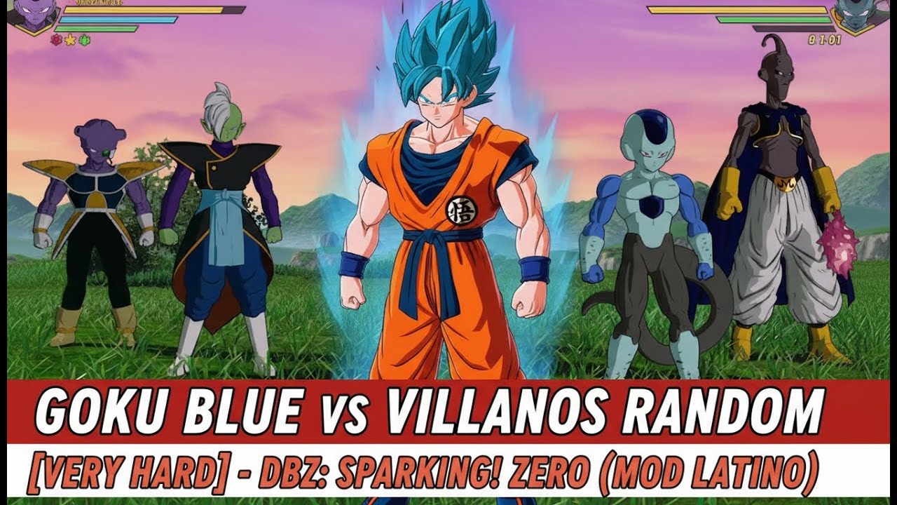 Goku Blue vs Villanos Random [Very Hard] - DBZ: Sparking! ZERO (Mod Latino)