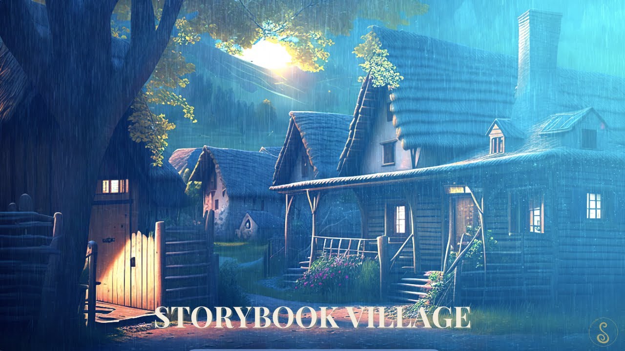 Storybook Village in the Rain | Cozy Countryside Ambiance for Calm & Imagination