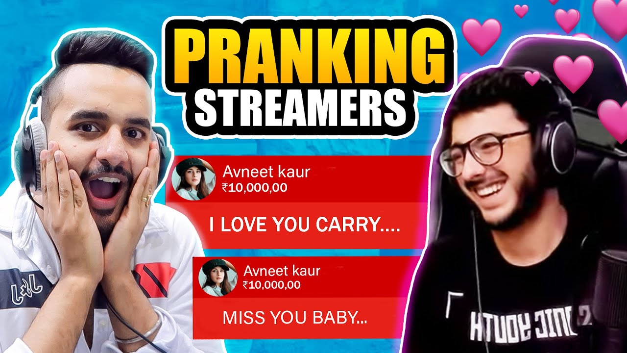PRANKING your favourite YOUTUBERS & STREAMERS !! FT.@CarryMinati
