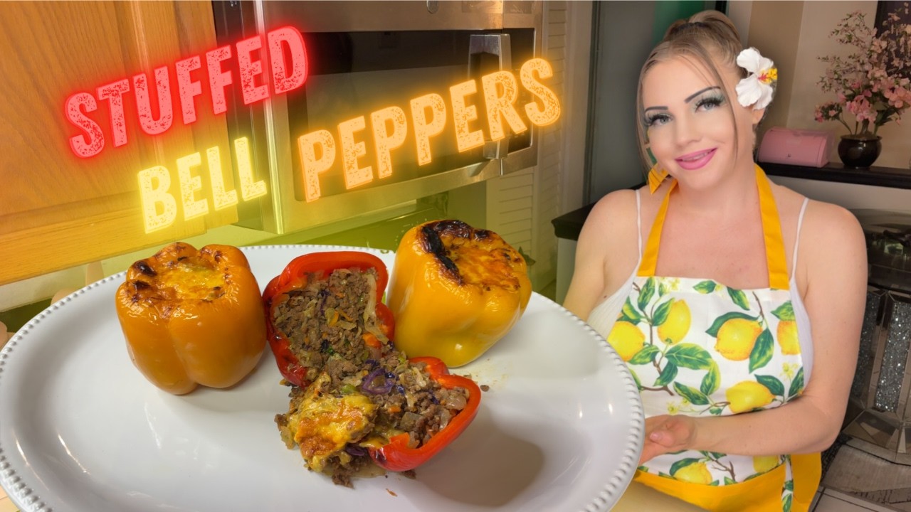 How To Make Stuffed Bell Peppers - HIGH Protein All-in-1 Meal! (30g Of Protein)