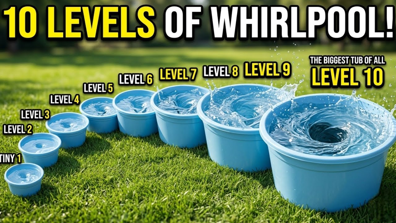 🧑&zwj;🔧 I MADE 10 Levels of Whirlpool 🌪️ | From Tiny to EXTREME! #whirlpool #tornado 