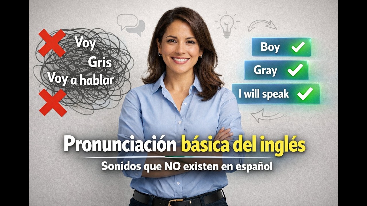Pronunciación básica del inglés sonidos que NO existen en español 1080p