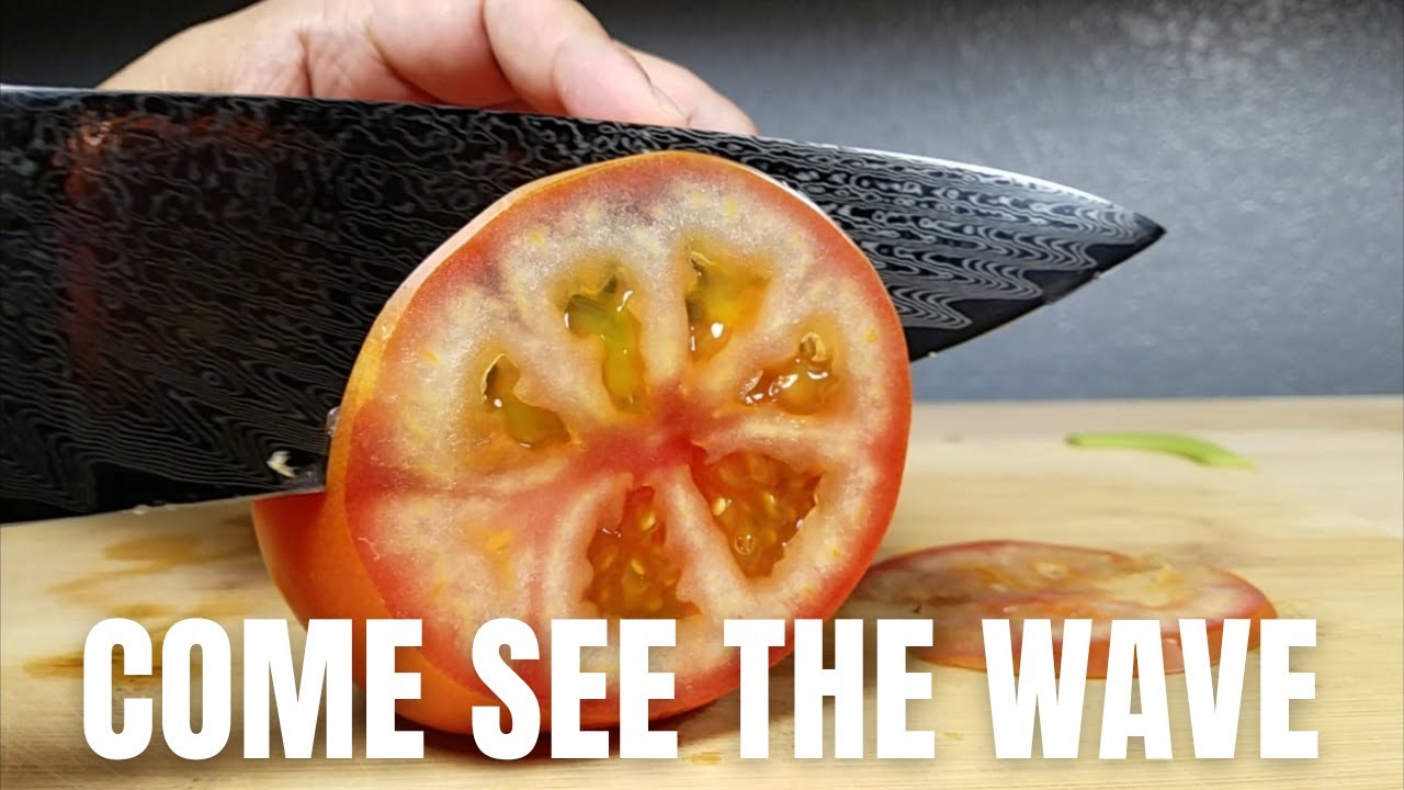 THE BEST BUDGET DAMASCUS STEEL KITCHEN KNIFE SHANZU 8" CHEF SUN SERIES KNIFE AMAZON REVIEW