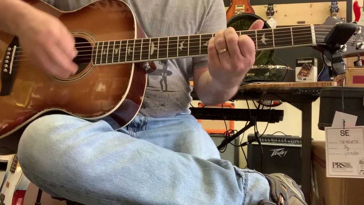 Brief demo of PRS SE T40e Tonare Acoustic Guitar