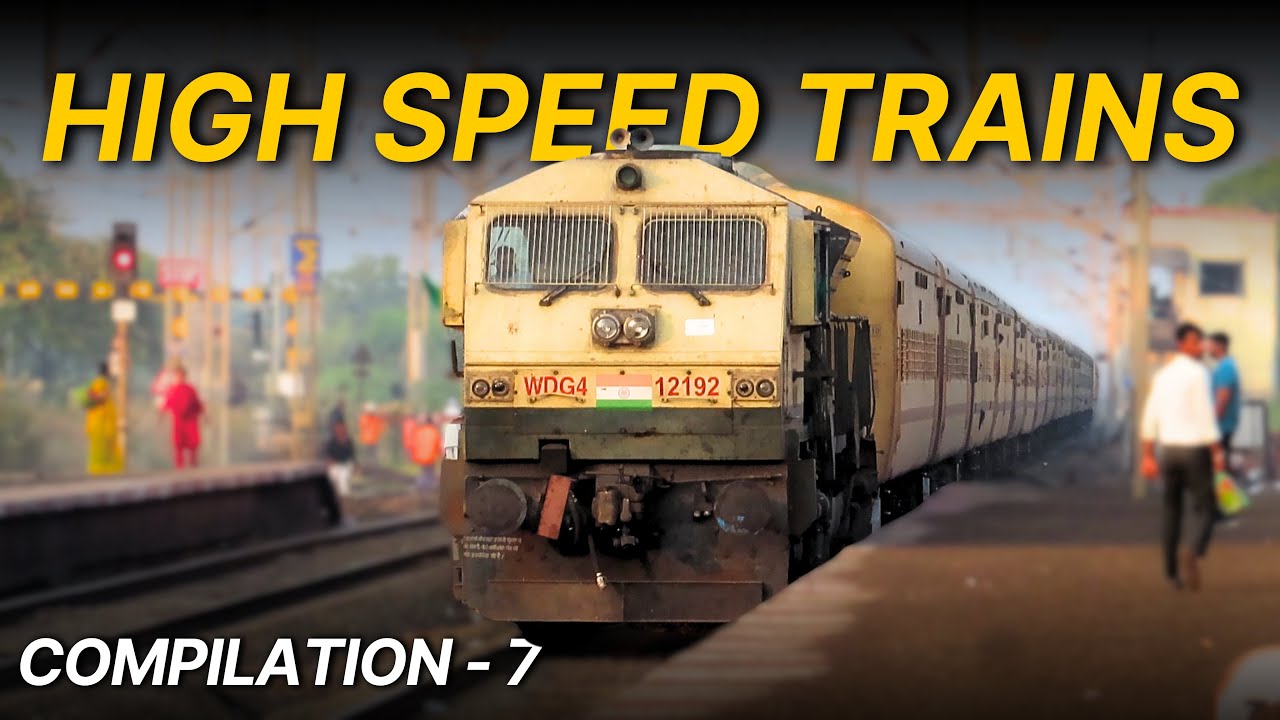 Compilation - 7 | High Speed Indian Trains | Rajdhani, Vande Bharat, Duronto | Western Railway