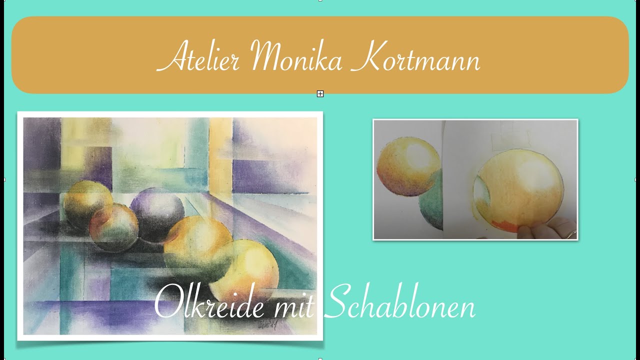 Abstraktes Bild mit Ölkreide
