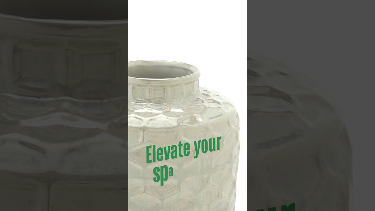 Pure Home + Living Ivory Pearl Finish Ceramic Vase #vases #ceramic #flowers #flowervase #trending