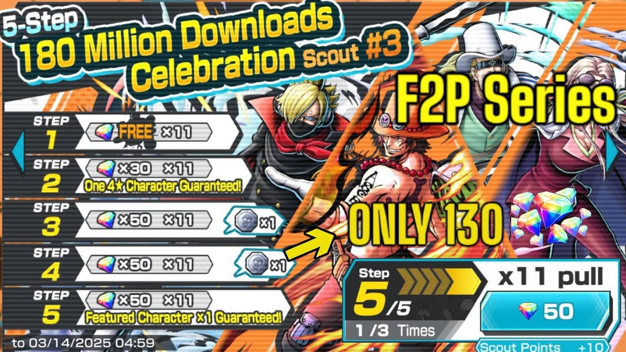 Summoning on cheap medal trait banner | F2P Series | One Piece Bounty Rush