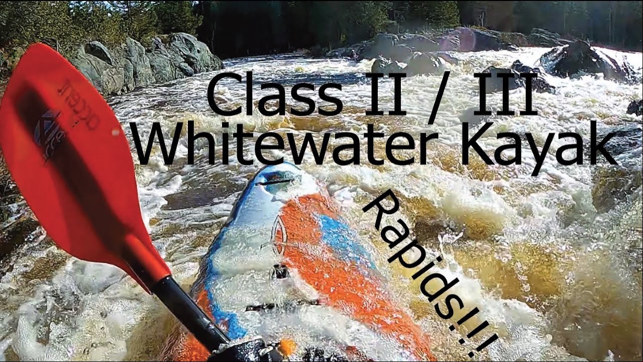 Kayaking Class II / III White Water On The Lepreau River, New Brunswick, Canada.