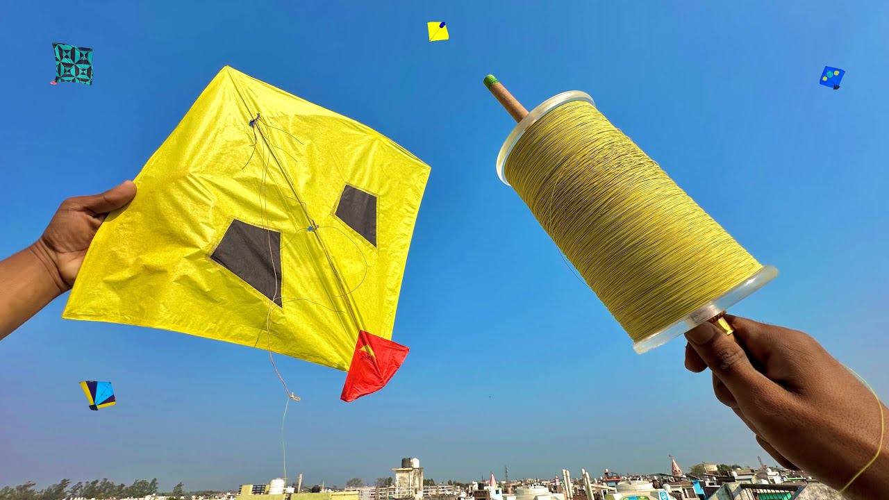 New Manjha Kite Fighting & Kite cutting tricks | kite 