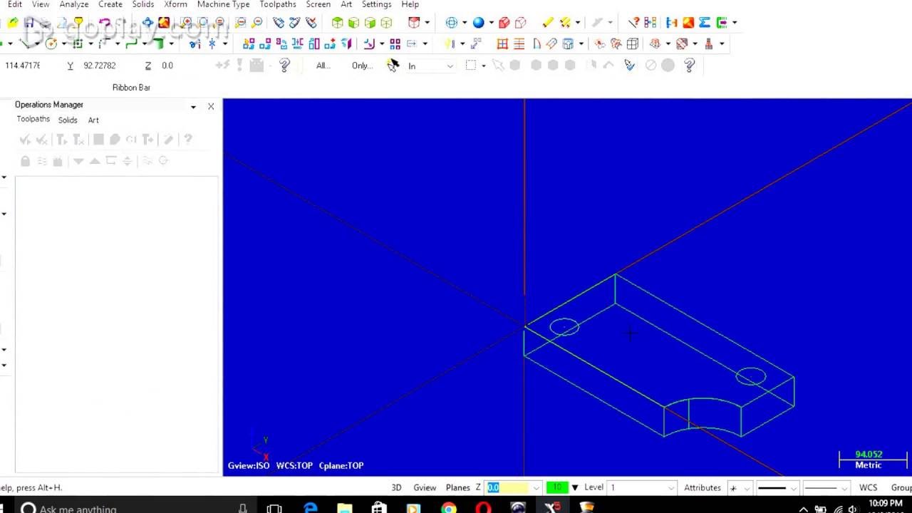 HOW TO MAKE 3D MODEL IN MASTERCAM5