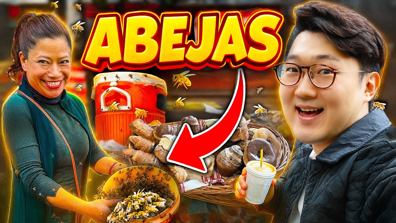 DESAYUNO en ESTE FAMOSO PUESTO que atrae ABEJAS