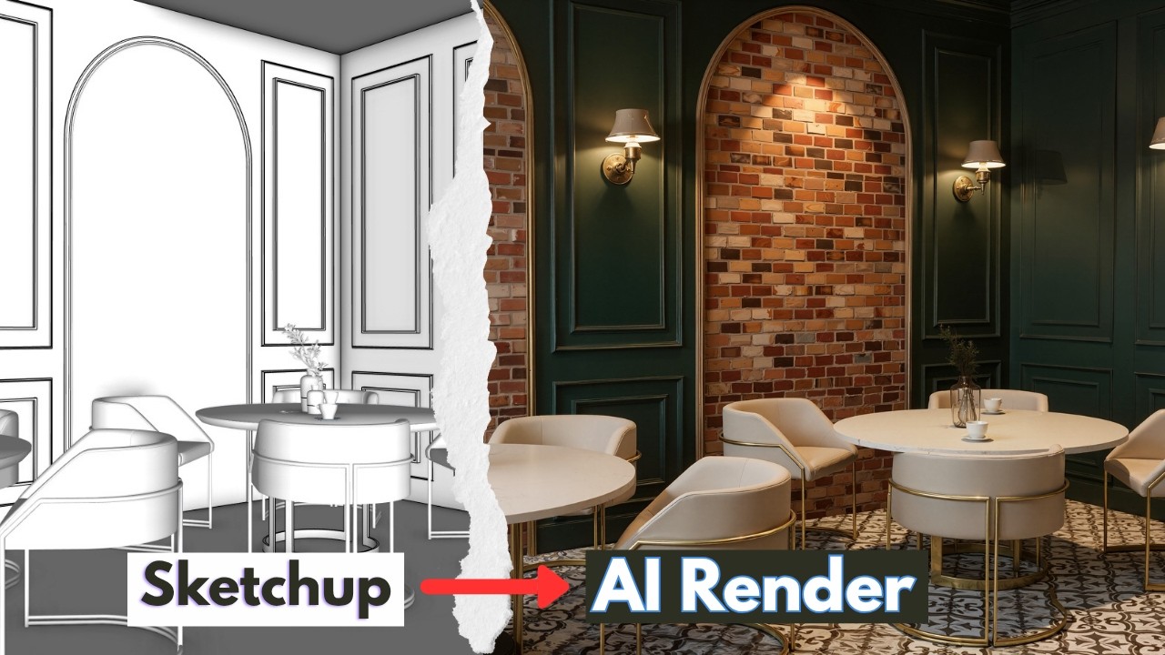 SketchUp to AI Render &ndash; простой рабочий процесс дизайна интерьера | Nice Tower