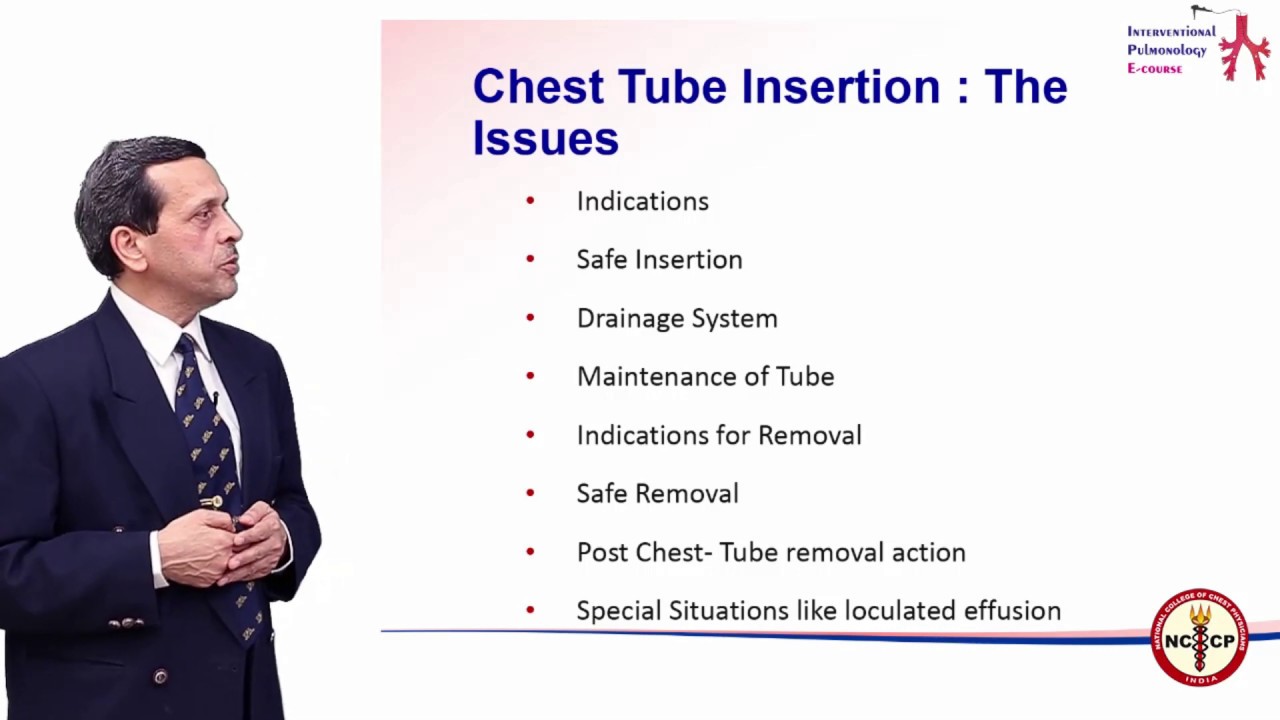 Insertion and management of Intercostal tube - Dr Arvind Kumar - IPeC