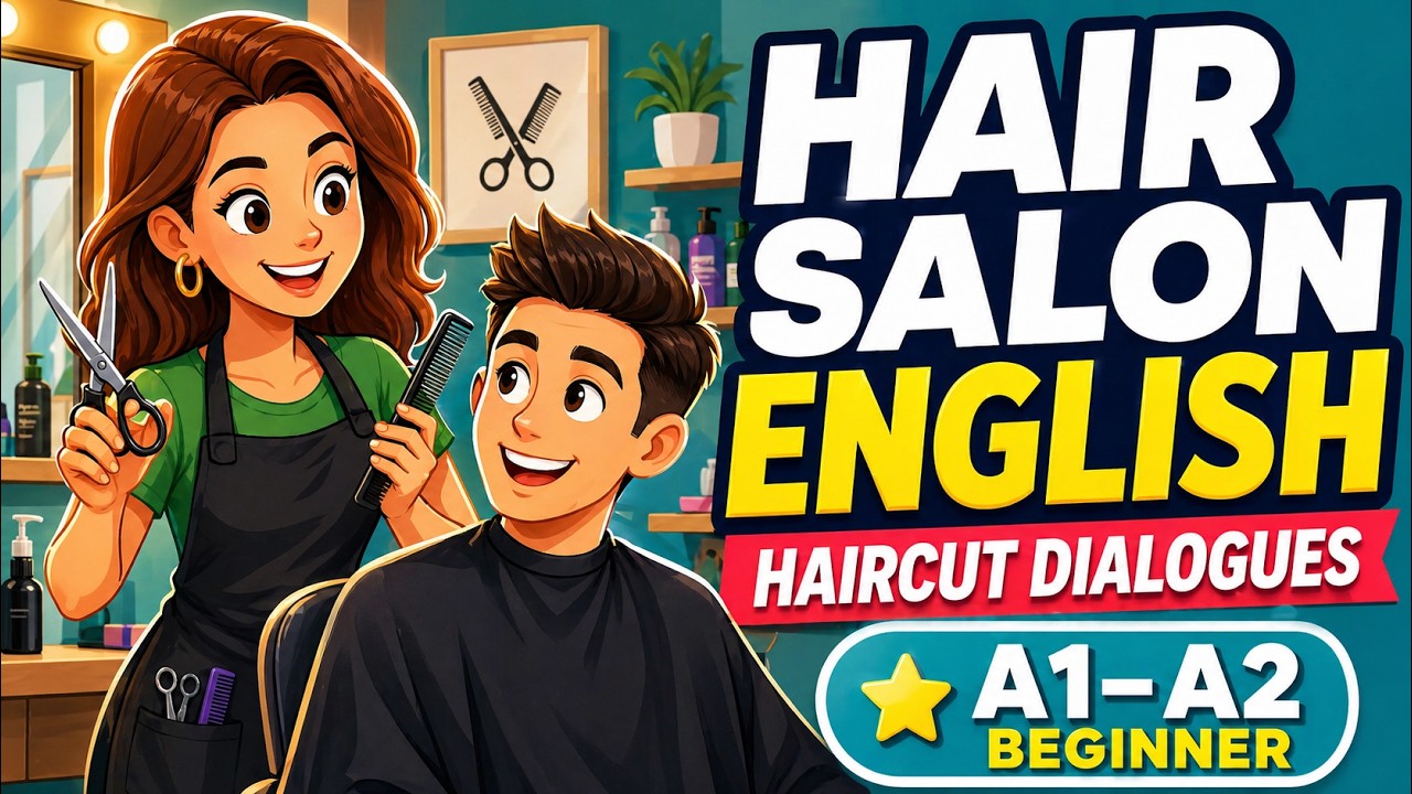 ✂️ At the Hair Salon – Beginner English Speaking Practice | Haircut Dialogues