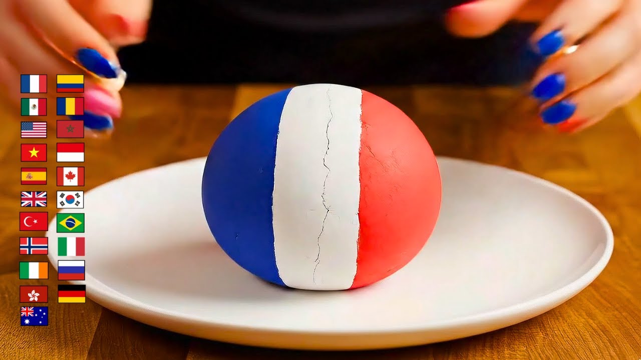 Guess the Fast Food Inside! 🍔🇺🇸 Flag Ball Crushing ASMR (Part 1)