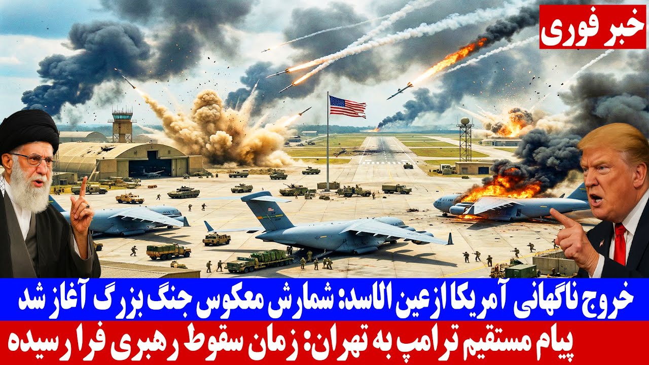 خروج ناگهانی آمریکا از عین الاسد : شمارش معکوس جنگ بزرگ ایران و آمریکا آغاز شد