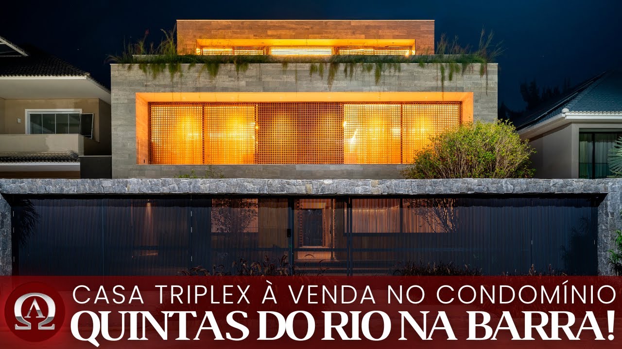 CASA TRIPLEX à venda no condomínio QUINTAS DO RIO na BARRA DA TIJUCA no Rio de Janeiro / RJ!