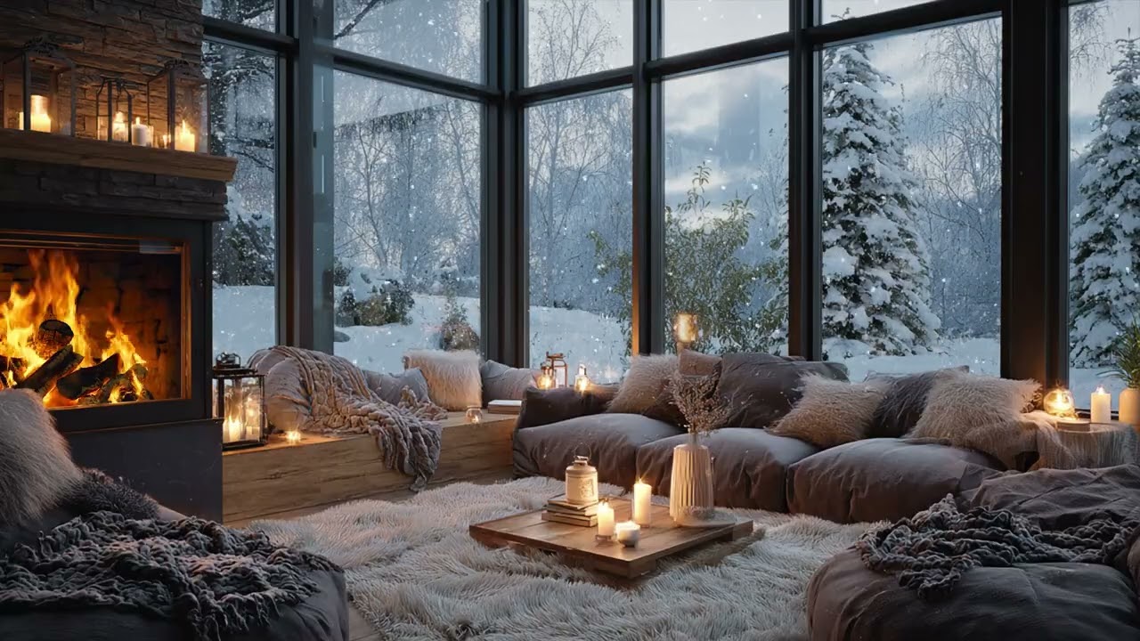Snow filled ambience drifts through the night ❄️ turning cold silence into gentle comfort