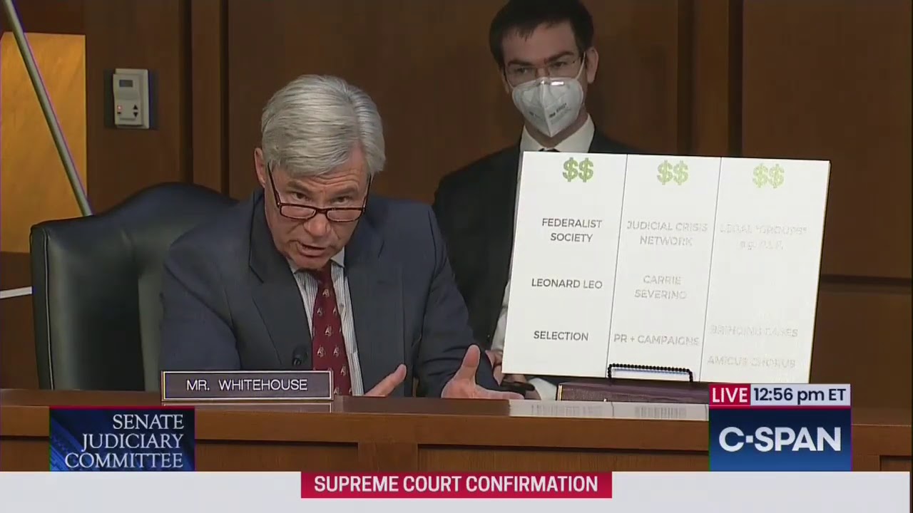 Whitehouse Gives Extensive Presentation On Dark Money Behind Conservative Court Appointments