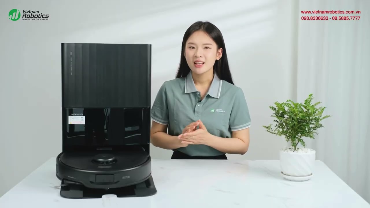 Roborock Q Revo Edge 5v1-Robot hút bụi lau nhà, lực hút 18.500Pa, xoè chổi-giẻ lau, chống rối tóc