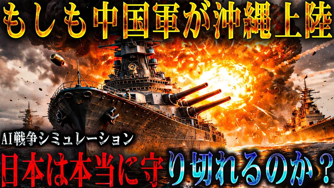 【レールガン解禁】もしも中国軍が沖縄侵攻を開始した瞬間日本はどこで反撃するのか？【AIシミュレーション】