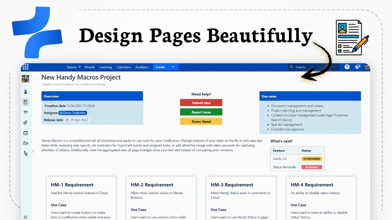 How to make a beautiful Confluence page (make pages attractive)