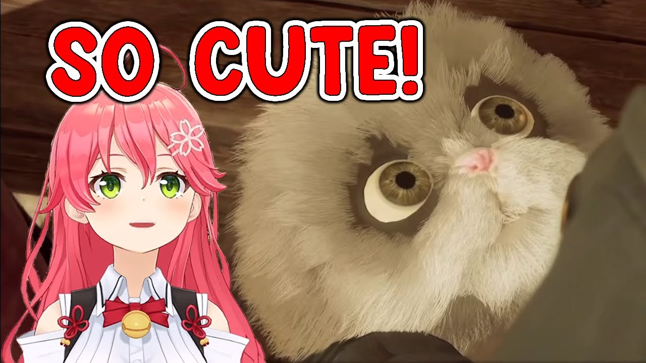 Miko can't stop smiling at cute animals in Hogwarts Legacy