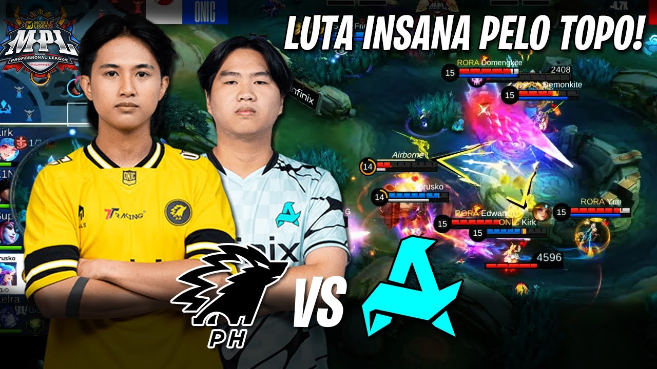 CAMPEÃO MUNDIAL AFUNDANDO O TIME? DISPUTA PELO TOPO DA MPL | ONIC PH vs AURORA MLBB - MPL PH S16