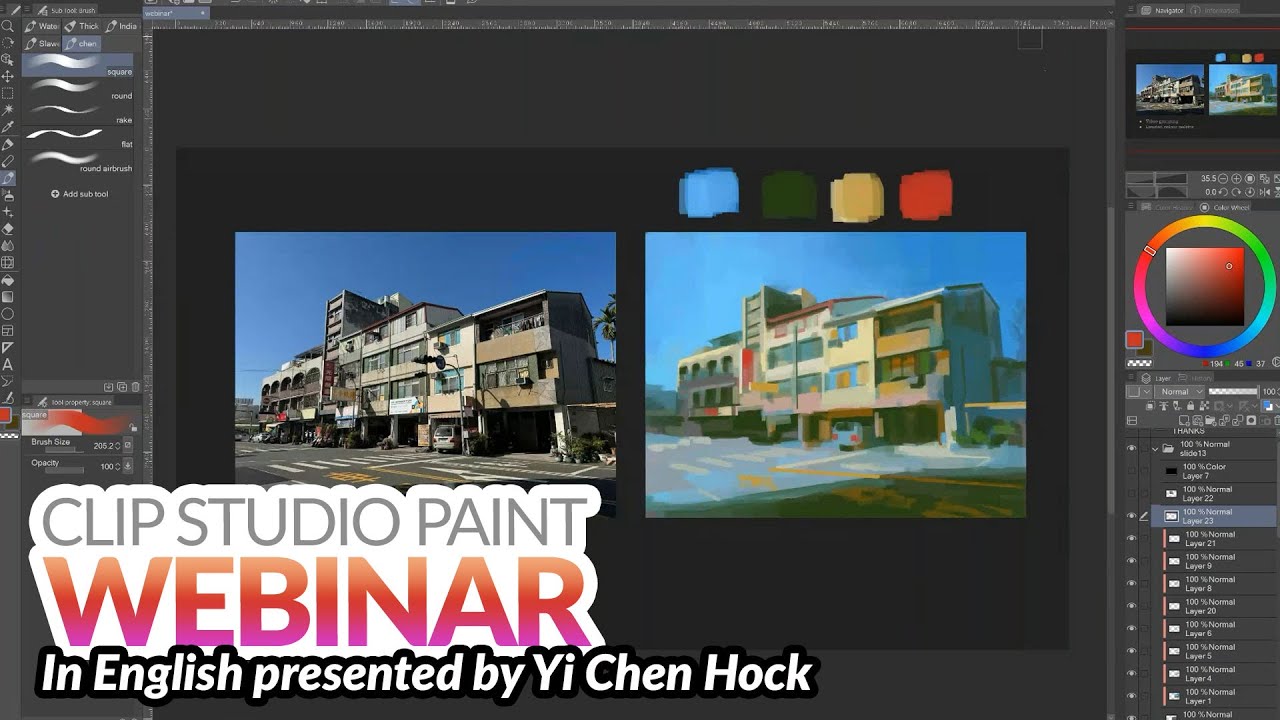 Webinar 🇬🇧 &ndash;  Painting colorful environments in Clip Studio Paint with Yi Chen Hock