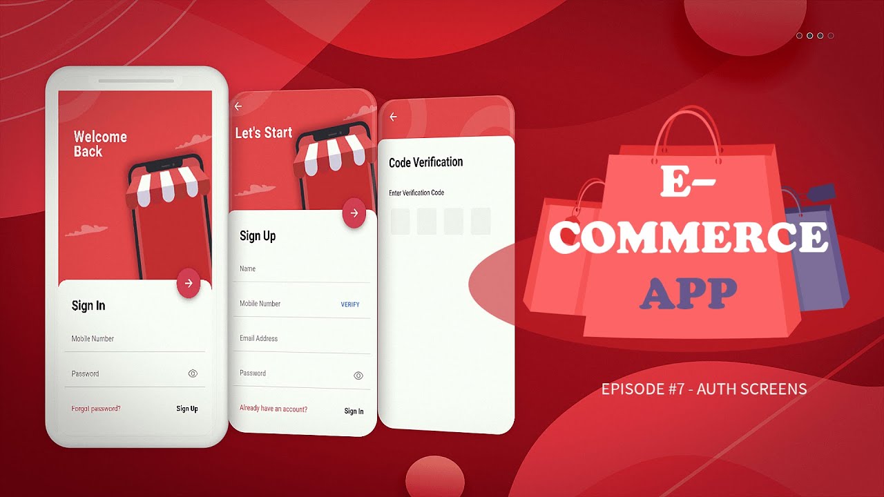 E-COMMERCE APP - Ionic 5 UI - Ep 7 - Login, Signup & OTP Screens