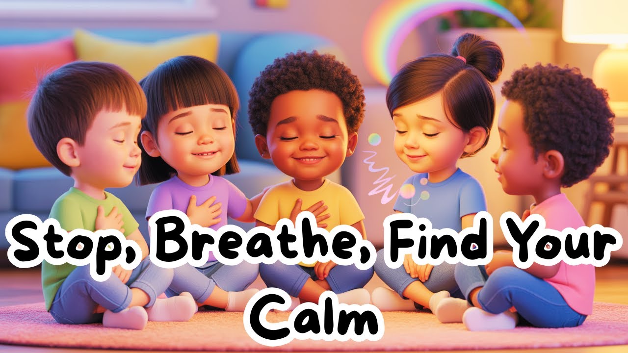Stop, Breathe, Find Your Calm 🌈 | Kids Calm-Down Song for Big Feelings