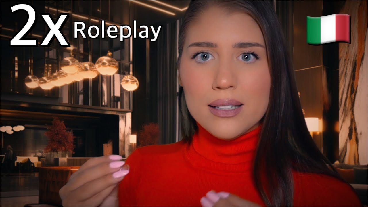 ASMR RP | Luxury FallHotel Check-In & Haunted Hotel 🇮🇹 (Italian Accent) Double RP