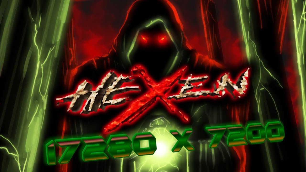Hexen (1995 year shooter game) / 8K ultrawide res , render in 17280x7200 /  RTX 4090 / Low memory !