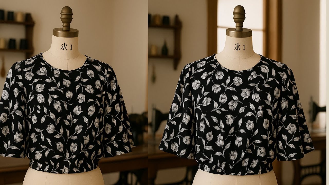 ✅DIY👚Unbelievably simple! One-size blouse with no pattern effortlessly fits any body ✂️