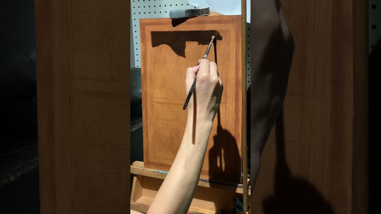 Example of a Drybrush - oil painting - 