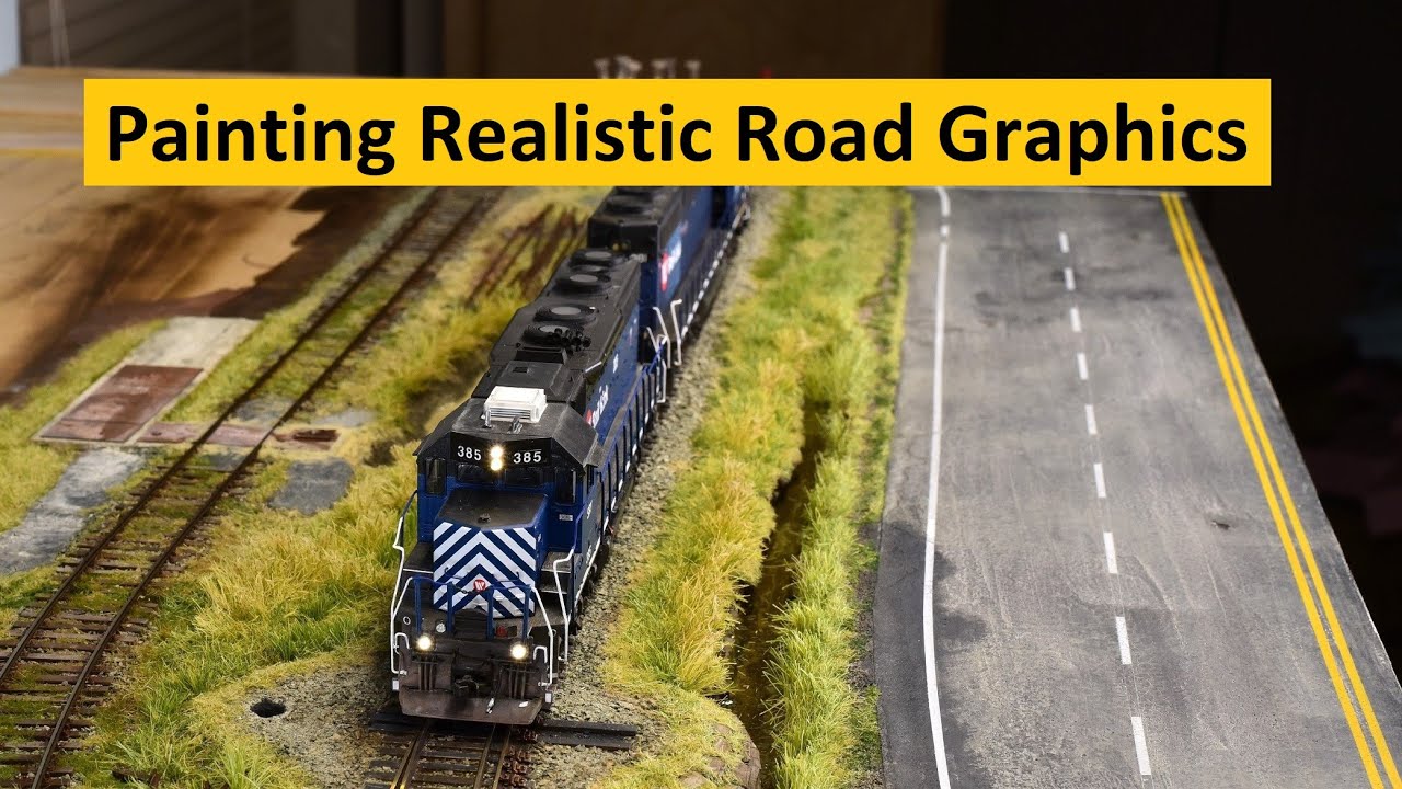 Painting Realistic Highway Lines & Graphics for the Model Railroad | Boomer Diorama ~ # 318